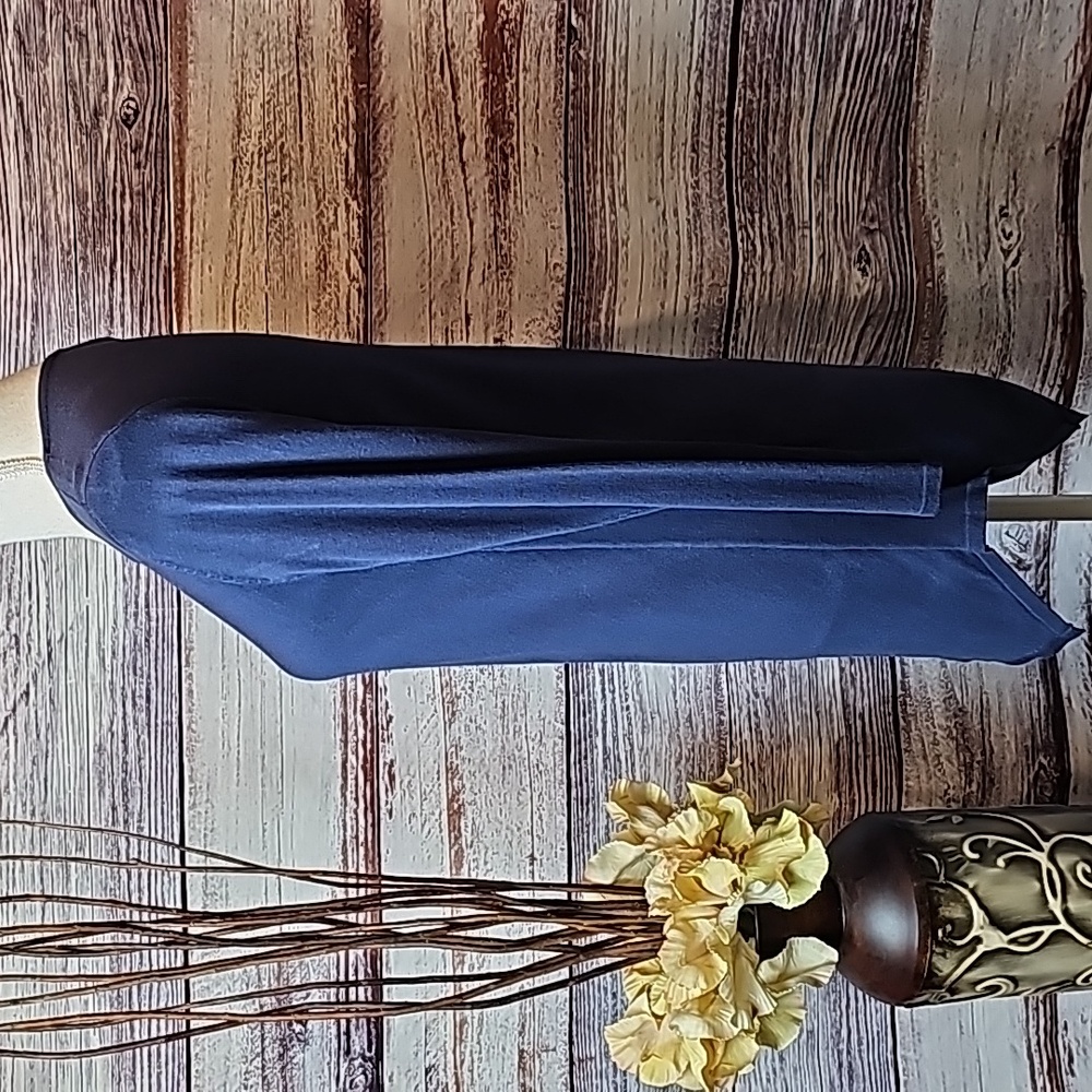NEW ALFANI DARK BLUE LONG SLEEVE ASYMMETRICAL PULLOVER SWEATER - Picture 3 of 11